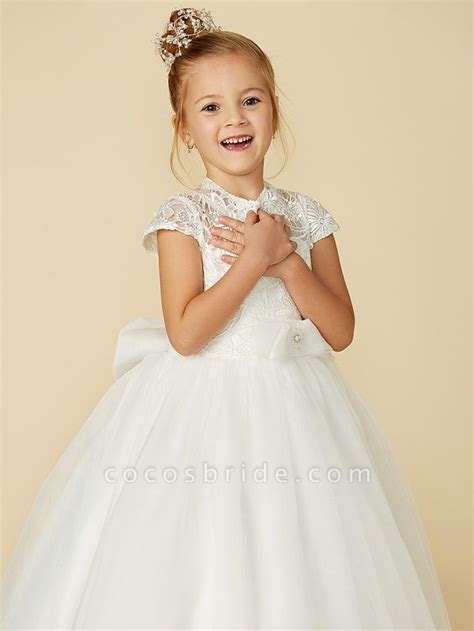 Ball Gown Floor Length Wedding White Flower Girl Dresses Cocosbride