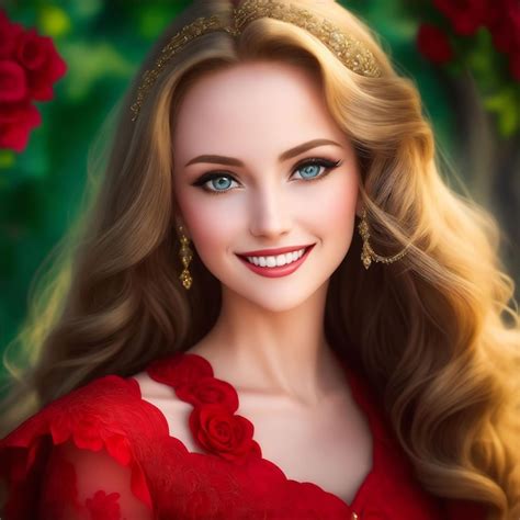 Premium AI Image The Enchanting Beauty Of An American Princess In A