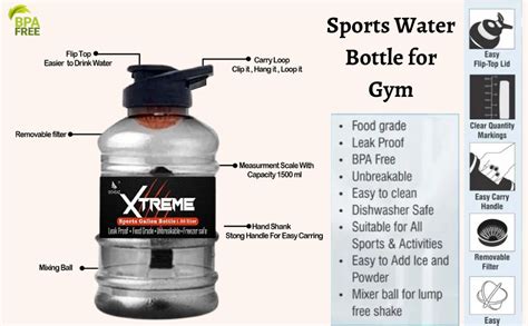 Buy DOVEAZ Plastic Xtreme Sports Water Bottle For Gym Protein Shaker