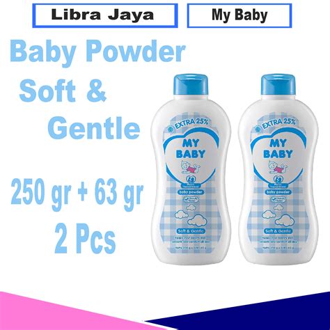 My Baby Powder Soft And Gentle 250 Gram Extra 63 Gram X 2 Pcs Bedak