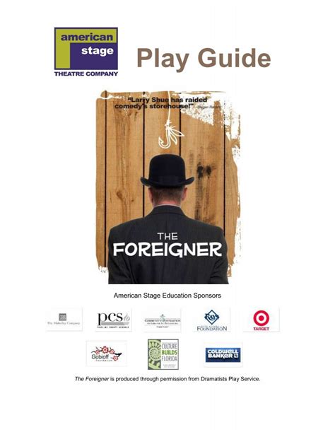 The Foreigner Play Guide American Stage