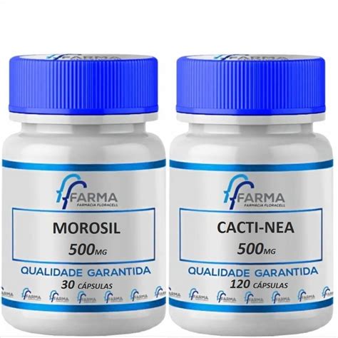 Morosil 500mg 1 Pote 30 Cápsulas Cactinea 500mg 1 Pote 120 Cápsulas ManipulaÇÃo FarmÁcia Ffarma