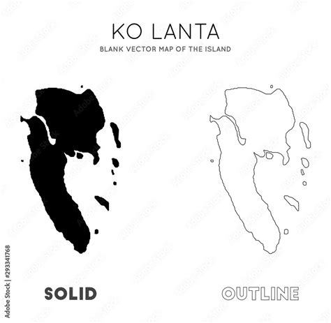 Ko Lanta Map Blank Vector Map Of The Island Borders Of Ko Lanta For