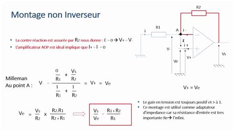 Aop Amplificateur Operationel Fonctions Et Montages De Bases Youtube