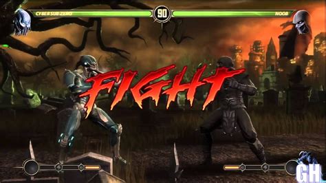 Mortal Kombat 9 Cyber Sub Zero Vs Noob Saibot YouTube