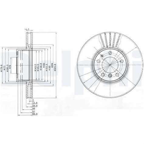 Delphi Bremsscheiben Mm Bel Ge Vorne Passend F R Bmw Er E V