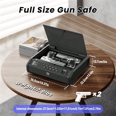 Gun Safe Pistol Biometric Gun Safe With LED Display Storage Box