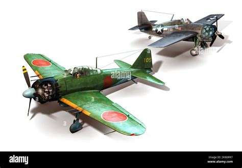 Comparison Of Two Fighter Planes The Japanese A6m Zero And The