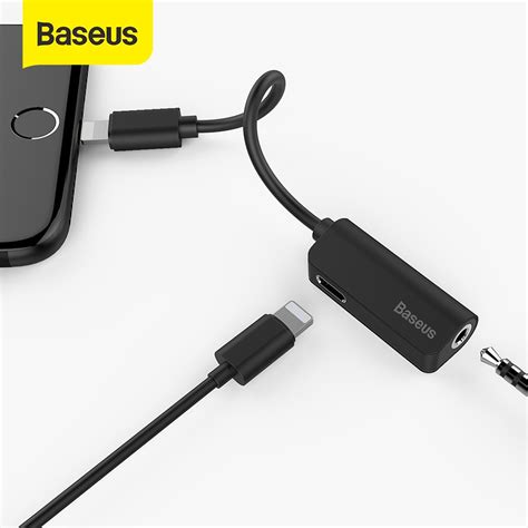 Jual Baseus L Audio Cable Converter Lightning Male To Mm Ip Female