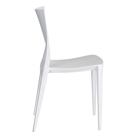 Silla De Comedor Apilable Blanca Bilbao Pack 4