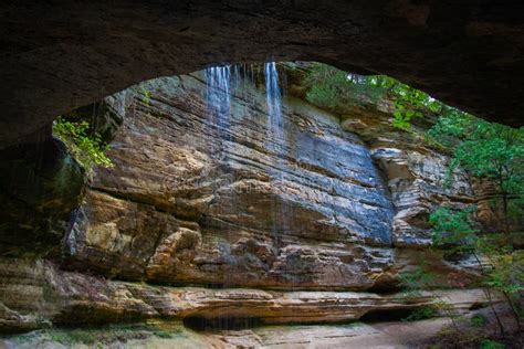 Canyon Wall In The Lasalle Canyon Starved Rock State Park Stock Image