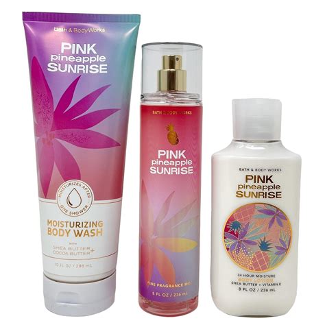 Amazon PINK PINEAPPLE SUNRISE Gift Set Of 3 Includes