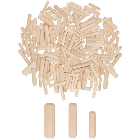 Buy Belle Vous 400 Pack Wooden Fluted Dowel Pins 6mm 8mm And 10mm