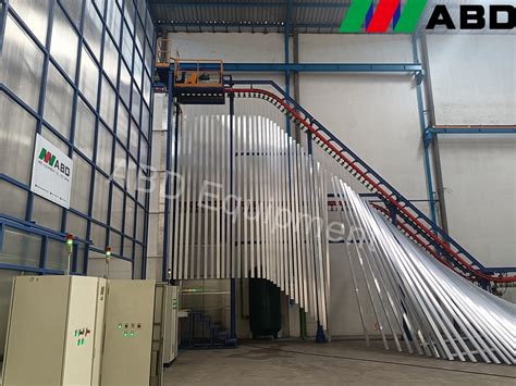 Plc Powder Coating Plant Powder Painting Line For M Steel Pipe