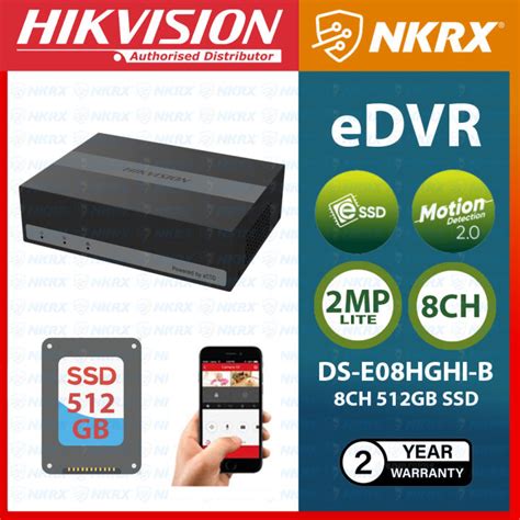 Hikvision EDVR With 512GB SSD DS E08HGHI B 8 Ch 1080p Lite 1U H 265