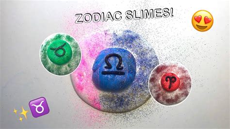 Recreating Zodiac Signs Using Slime Slime Asmr And Mixing Youtube