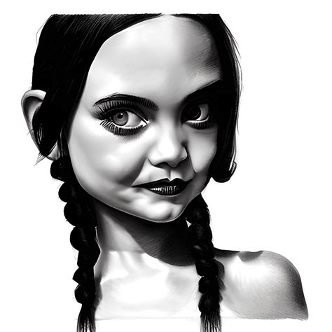 Wednesday Addams En Nattes En Bikini · Creative Fabrica