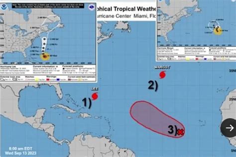 Huracanes Lee Margot Y Disturbio Tropical Con Potencial Desarrollo