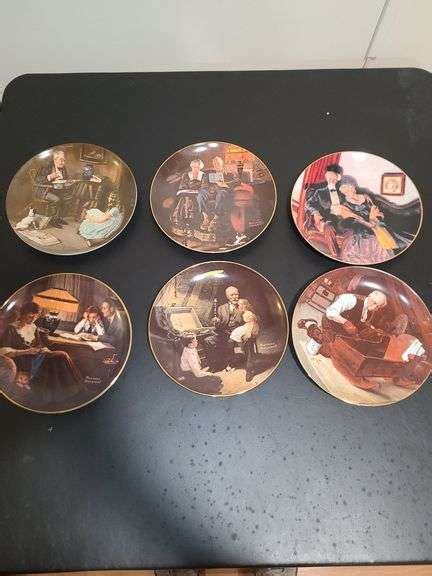 Norman Rockwell Decorative Plates In Basement Ness Bros Realtors