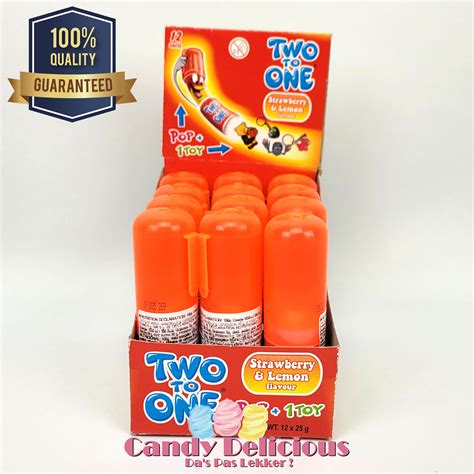 Two to One Lolly Aardbei Citroen | Candy Delicious