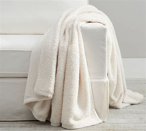 Cozy Teddy Faux Fur Throw Blanket Pottery Barn