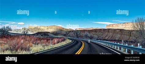 Drive Through Scenic Byway 12 In Utah Usa Through Canyons National