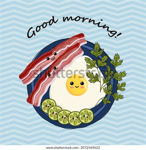 Good Morning Banner Cute Text Sun Stock Vector Royalty Free