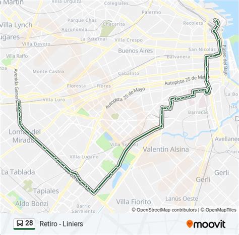 Ruta Horarios Paradas Y Mapas Retiro Liniers Actualizado Hot