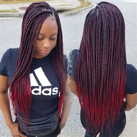 Knotless Ombre Box Braids Braided Hairstyles For Black Women Ombre