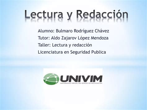 Lectura y redacción power point PPT