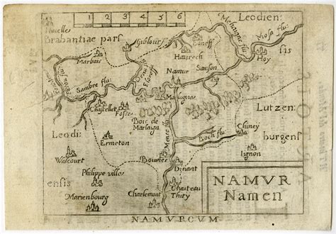 Antique Map NAMUR NAMEN BELGIUM Ortelius 1580 1580 Art Print