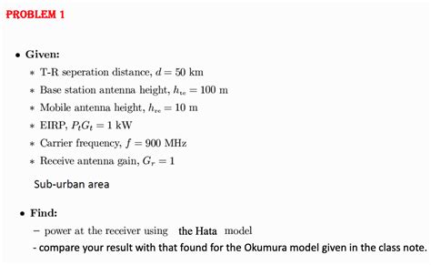 Solved Problem 1 • Given T R Seperation Distance D 50