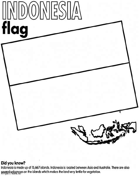 Indonesia Flag coloring page