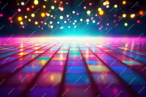 Premium Photo | Disco Dance Floor with Bright Lights