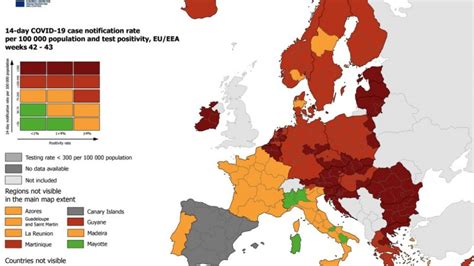 Nuova Mappa Ecdc Del Rischio Covid In Ue In Italia Solo Regioni In