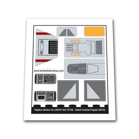 Replacement Sticker For Set Rebel Combat Frigate BrickStickerShop