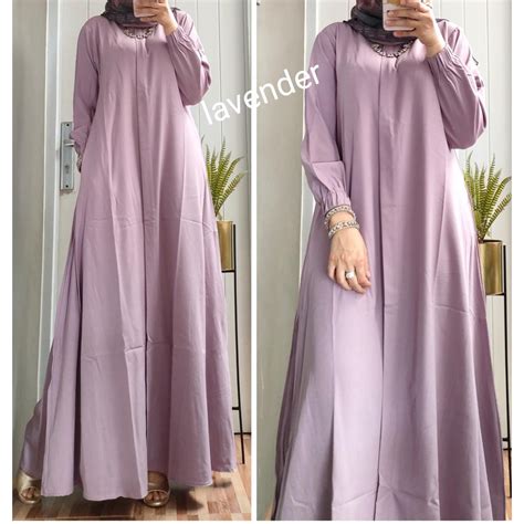 Jual Gamis Sakila Premium Lavender Super Elegan Muslim Dress Sakila