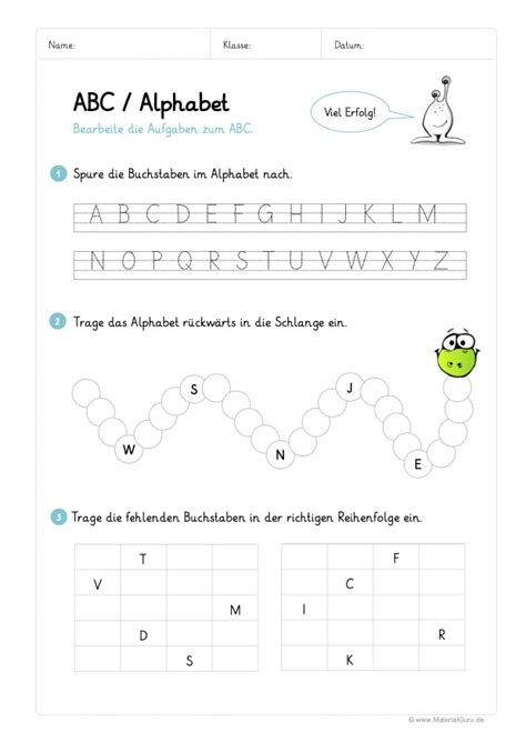 Abc Alphabet Lernen Materialguru