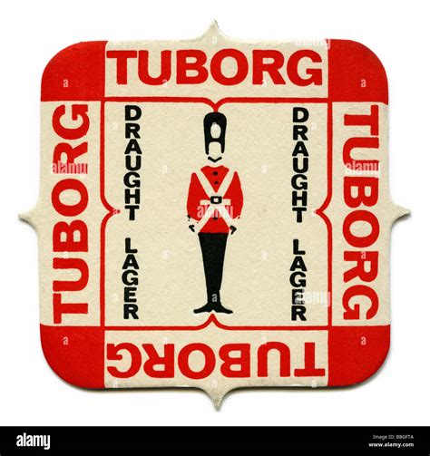 Old Beermat For Tuborg Draught Lager Copenhagen Denmark Stock Photo