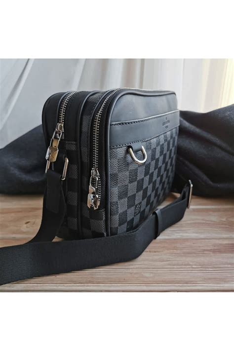 L Uis Vuitt N Trocadero Messenger Pm Damier Graphite X