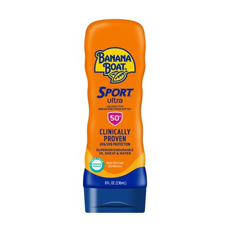 Banana Boat Sport Ultra Sunscreen Lotion 8 Oz 50 Spf Reef Friendly