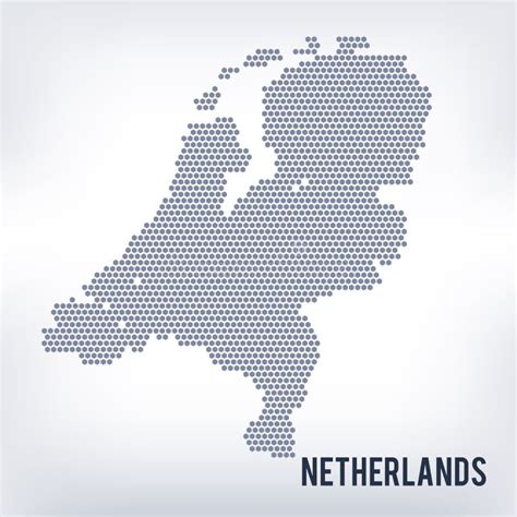vector hexagon map  netherlands stock vector illustration  design