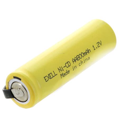 Aa V Mah Nicd Rechargeable Assembly Cell Battery With Tabs