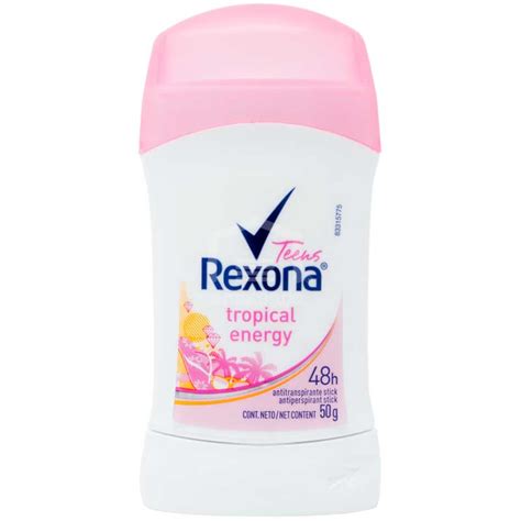 Rexona Mujer Antitranspirante Barra Tropical Energy Teens G