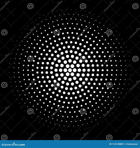 Halftone Element Abstract Geometric Graphic With Half Tone Pattern