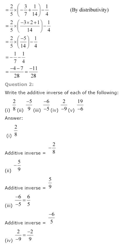 Ncert Solutions For Class 8 Maths Ch 1 Rational Numbers Download