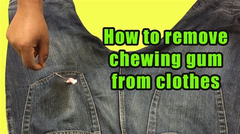 How To Remove Chewing Gum From Clothes YouTube