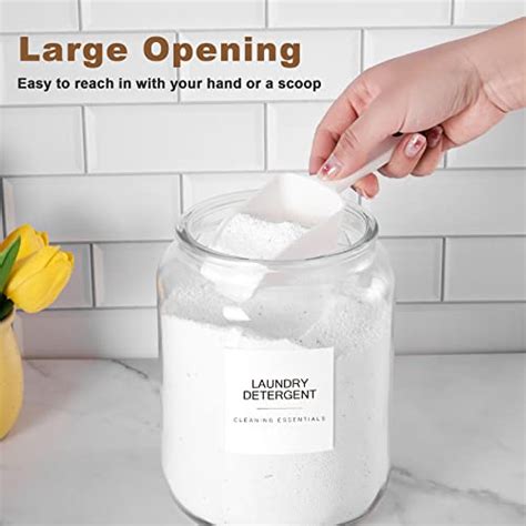 Mustry Glass Jars For Laundry Room Organization Jars Half Gallon