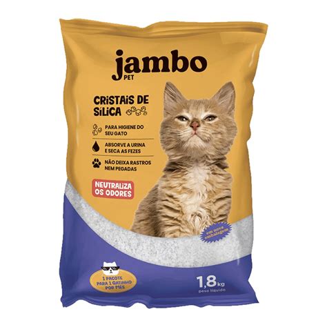 Areia Cristais De Sílica Para Gatos Jambo Plupet