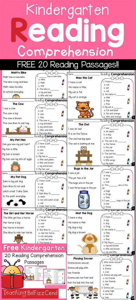 Kindergarten Reading Comprehension - Kindergarten